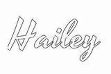Girl Hailey Cursive Baby Names Name Stencil Girls sketch template