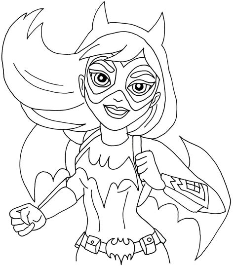 printable super hero high coloring page  batgirl wanting
