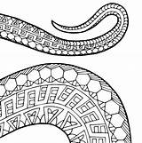 Zentangle Reptile sketch template
