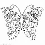 Coloring Butterfly Pages Adult Adults Printable Print Butterflies Unusual Look Other sketch template