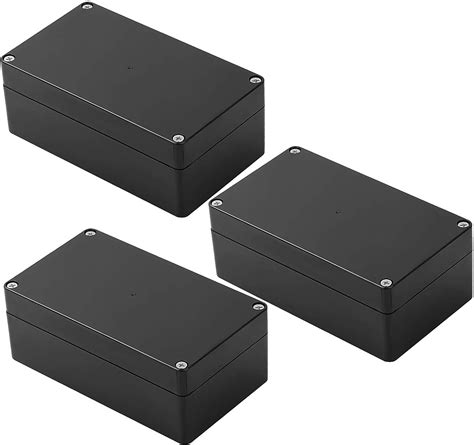 pack waterproof plastic project box hnbun abs material electrical junction box black project