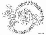 Coloring Word Pages Doodle Alley Forgive sketch template