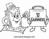 Coloring Guinness Colouring Beer Pages Printable Drawing Color Kids Surroundings Multipart Interesting Colour Early Irish Patrick Things Mug sketch template