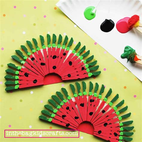 watermelon kids craft   bag kids crafts