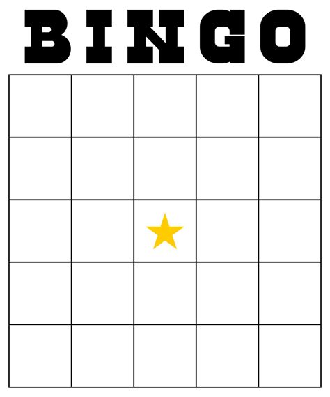 blank bingo cards printable   calendar printable