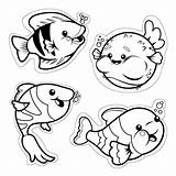 Fish Cut Template Cutouts Coloring Printable Cute Pages Kids Clipart Outline Coloringhome Ocean Outs Sheet Templates Database Clip Stamps Animal sketch template
