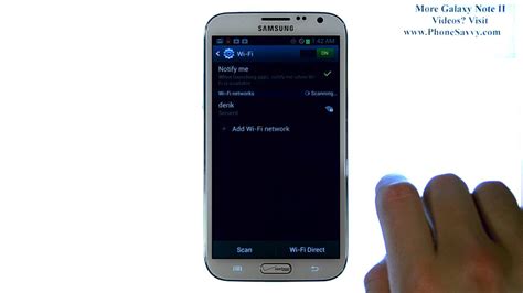 samsung galaxy note ii    connect  wifi youtube