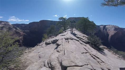 summit of angels landing in zion national park youtube