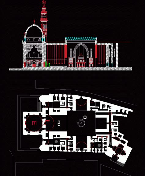 Sultan Hassan Mosque Cairo Dwg Plan For Autocad • Designs Cad