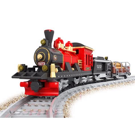 pcs classical trainvintage railway train building toyd building