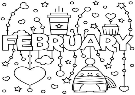 february coloring page home design ideas