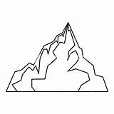 Iceberg Drawing Outline Clipartmag Icon sketch template
