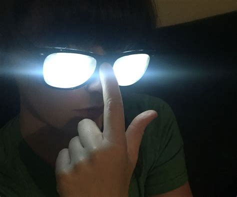 glowing comic anime character glasses 4 steps with