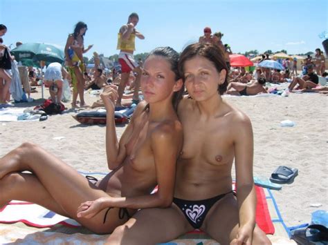 two topless girls at public beach russian sexy girls