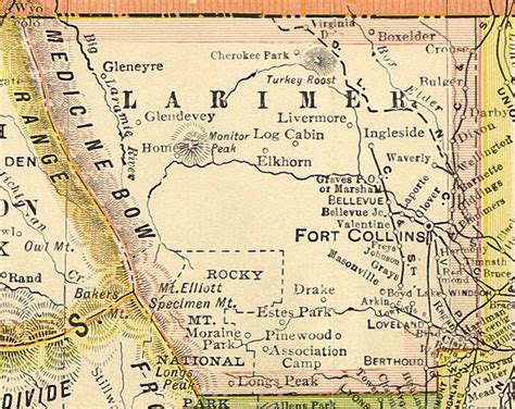 larimer county colorado maps  gazetteers
