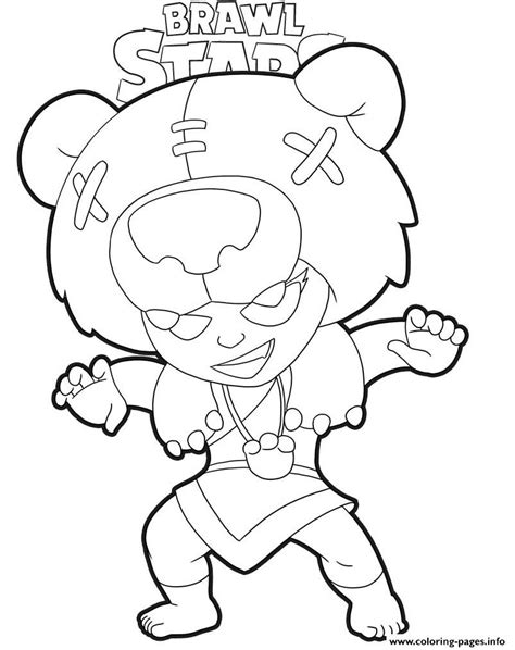 Brawl Stars Nita Coloring Pages Printable Serapportantà Coloriage Brawl