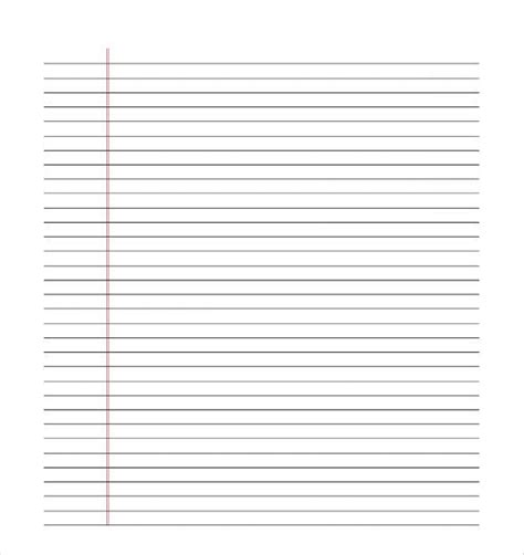 lined paper templates   excel