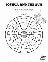 Bible Sun Kids School Sunday Activity Activities Joshua Still Maze Mazes Coloring Sheets Stand Pages Lessons Sharefaith Crafts Children Twist sketch template
