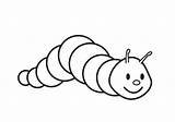 Caterpillar Outline Clipart Simple Library sketch template