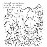 God Animals Coloring Made Getcolorings Created Creation sketch template