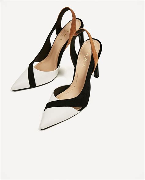 Image 4 Of Contrast High Heel Shoes From Zara Scarpe Estive Scarpe