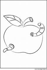 Apfel Wurm Malvorlage Ausmalbilder Ausmalbild Datei sketch template