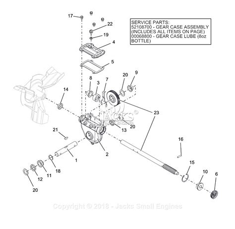ariens   deluxe  parts diagram  gear case