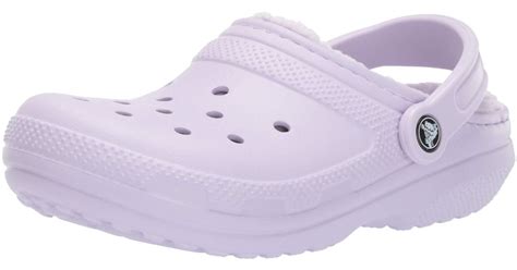 crocs classic lined clog lavender  purple save  lyst uk