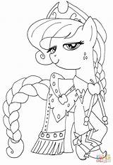 Pony Applejack Little Coloring Pages Princess Color Queen Chrysalis Supercoloring Printable Print Getcolorings Drawing Dot Paper sketch template