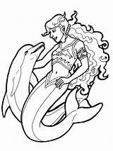 Mermaid Coloring Pages Printable Kids Melody sketch template