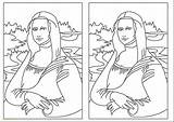 Mona Lisa Coloring Drawing Line Outline Printable Excellent Getdrawings Drawings Paintingvalley Da Getcolorings Pages sketch template
