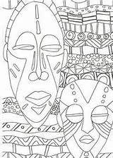Africain Masque Afrique Africains Masques Artesanias Africaine Cp Mexicanas Coloriages Colorier Maternelle Tradicionales Adulte Niños Motifs Projets Fichas Africana Pinteres sketch template
