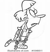 Crutches Clipart Illustration Royalty Toonaday Rf Illustrationsof sketch template