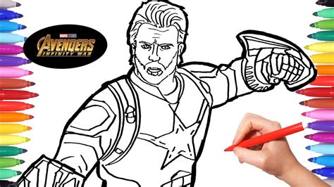 infinity war captain america coloring pages coloring  drawing