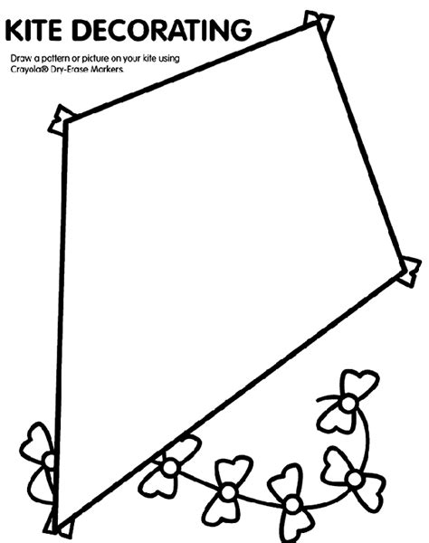 kite coloring page visual closure pinterest kites craft  school