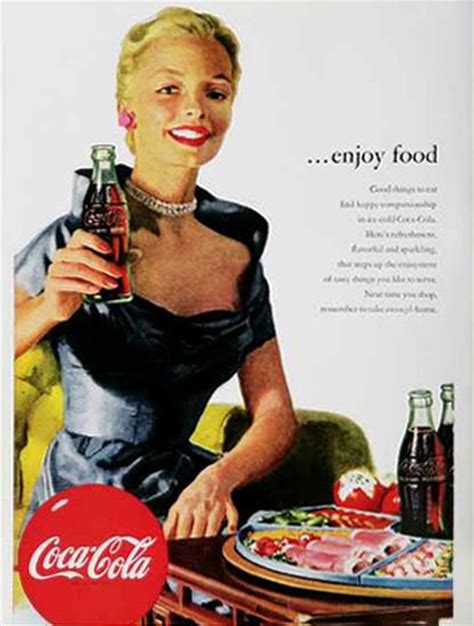 coca cola enjoy food 1950s sex appeal vintage ads 2 coca cola werbung vintage werbung