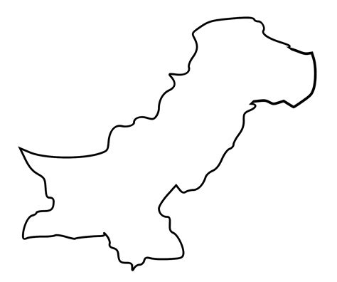 blank outline map  pakistan clipart  clipart  images