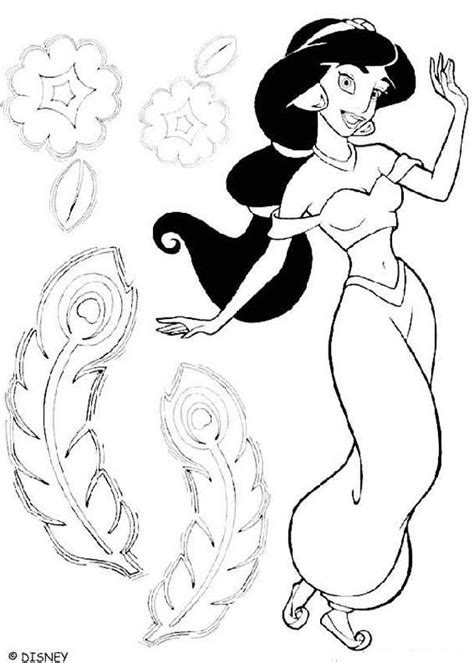 princess jasmine coloring pages hellokidscom