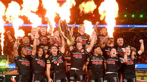 penrith panthers complete historic nrl premiership  peat staging