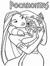 Pocahontas Coloring Pages Printable Disney Coloring4free Cartoons sketch template