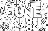 June Coloring Scramble Word Printable Cheery sketch template