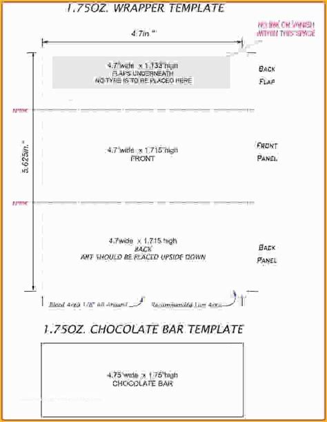 hershey bar wrapper template  blank candy bar wrapper template