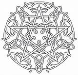 Coloring Pentagram Pages Celtic Pentacle Designs Water Wiccan Earth Fire Air Mandala Embroidery Patterns Symbols Print Visit Knotwork Pattern Sheets sketch template