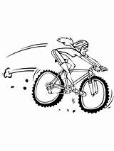 Bicicleta Bike Ciclista Colorare Montaña Montando Paseo Mountainbike Pages Vrouw Bmx Disegno Ciclismo Pintar Casco sketch template