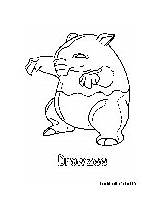 Drowzee Pages Psychic Pokemon Coloring Fun sketch template