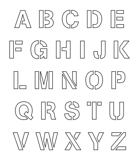 big alphabet stencils printable     printablee