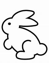 Rabbit Template Shape Bunny Templates Printable Simple Cute Easy Drawing Coloring Easter Pages Colouring Clip Color Kids Clipart Example sketch template