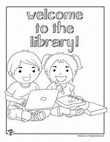 Library Colouring Woo Elementary sketch template