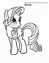 Pony Pages Rarity Coloring Getcolorings Little sketch template