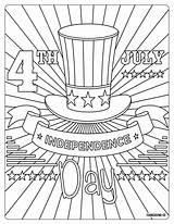 Printable Independence Uncle Sombrero Declaration Makeitgrateful Sunburst Coloringonly Stripes sketch template